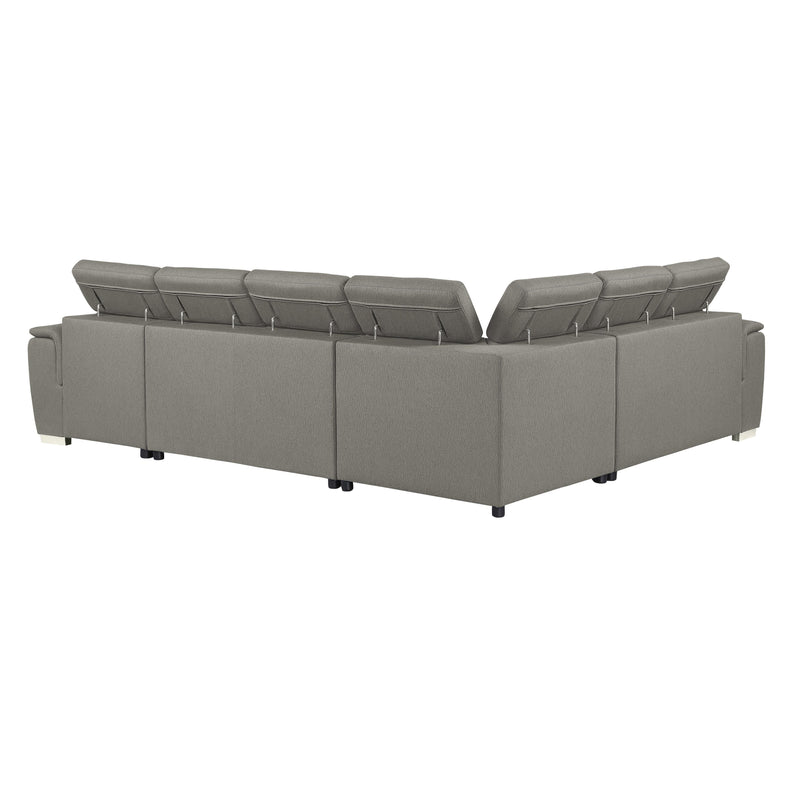 Homelegance Berel Fabric 4 pc Sectional 9355BR*42LRC IMAGE 4