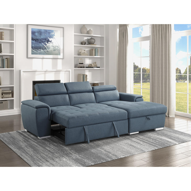 Homelegance Berel Fabric 2 pc Sectional 9355BU*22LRC IMAGE 9