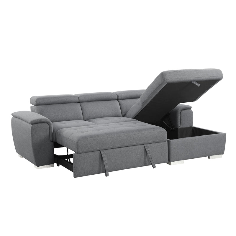 Homelegance Berel Fabric 2 pc Sectional 9355GY*22LRC IMAGE 6