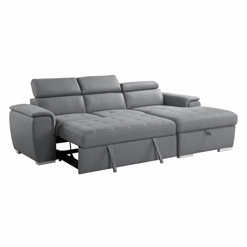 Homelegance Berel Fabric 2 pc Sectional 9355GY*22LRC IMAGE 7