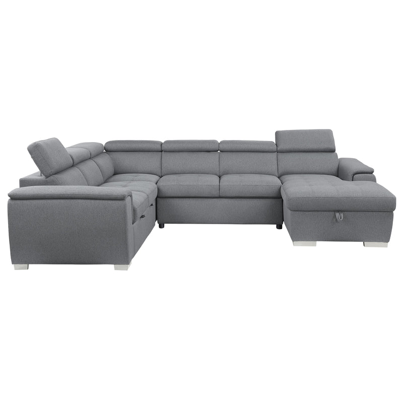Homelegance Berel Fabric 4 pc Sectional 9355GY*42LRC IMAGE 2