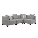 Homelegance Jayne Fabric 4 pc Sectional 9357GY*4SC IMAGE 1