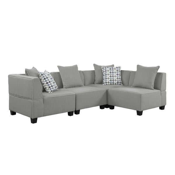 Homelegance Jayne Fabric 4 pc Sectional 9357GY*4SC IMAGE 1