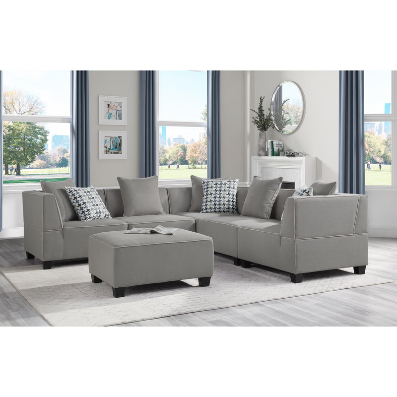 Homelegance Jayne Fabric Ottoman 9357GY-4 IMAGE 4