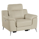 Homelegance Antonio Power Leather Match Recliner 9360BEG-1PW IMAGE 2