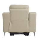 Homelegance Antonio Power Leather Match Recliner 9360BEG-1PW IMAGE 4