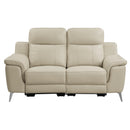 Homelegance Antonio Power Reclining Leather Loveseat 9360BEG-2PW* IMAGE 1