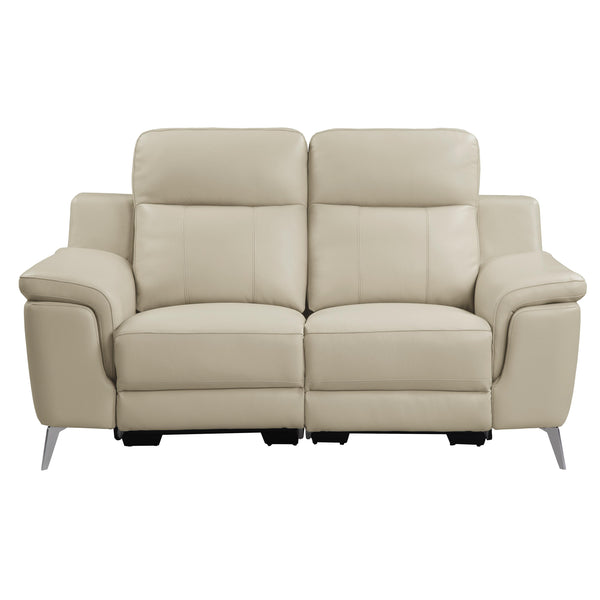 Homelegance Antonio Power Reclining Leather Loveseat 9360BEG-2PW* IMAGE 1