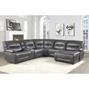 Homelegance Dyersburg Power Reclining Leather Look 6 pc Sectional 9579GRY*6LRRCPW IMAGE 5