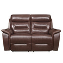Homelegance Armando Power Reclining Leather Match Loveseat 9445BR-2PWH IMAGE 1