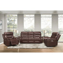 Homelegance Armando Power Reclining Leather Match Loveseat 9445BR-2PWH IMAGE 6
