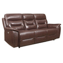 Homelegance Armando Reclining Leather Match Sofa 9445BR-3PWH IMAGE 2