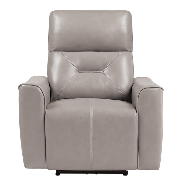 Homelegance Burwell Power Leather Look Recliner 9446CB-1PW IMAGE 1