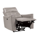 Homelegance Burwell Power Leather Look Recliner 9446CB-1PW IMAGE 4