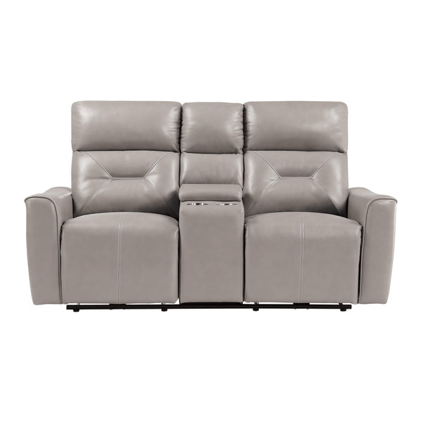 Homelegance Burwell Power Reclining Leather Look Loveseat 9446CB-2PW IMAGE 1