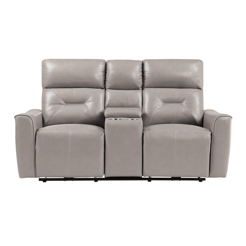 Homelegance Burwell Power Reclining Leather Look Loveseat 9446CB-2PW IMAGE 1