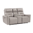 Homelegance Burwell Power Reclining Leather Look Loveseat 9446CB-2PW IMAGE 2