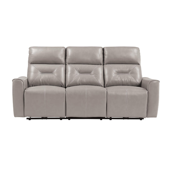 Homelegance Burwell Reclining Leather Look Sofa 9446CB-3PW IMAGE 1