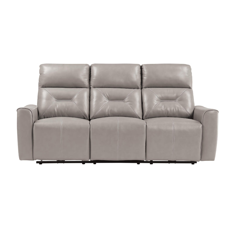 Homelegance Burwell Reclining Leather Look Sofa 9446CB-3PW IMAGE 1
