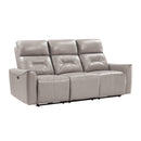 Homelegance Burwell Reclining Leather Look Sofa 9446CB-3PW IMAGE 2