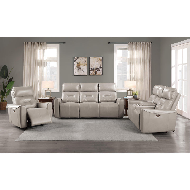 Homelegance Burwell Reclining Leather Look Sofa 9446CB-3PW IMAGE 5