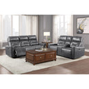 Homelegance Burwell Reclining Leather Look Sofa 9446GY-3PW IMAGE 4