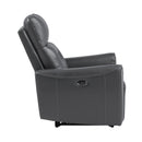 Homelegance Burwell Power Leather Look Recliner 9446GY-1PW IMAGE 3