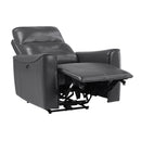 Homelegance Burwell Power Leather Look Recliner 9446GY-1PW IMAGE 4