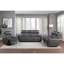 Homelegance Burwell Power Leather Look Recliner 9446GY-1PW IMAGE 5