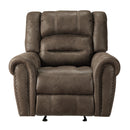 Homelegance Creighton Glider Fabric Recliner 9467BR-1 IMAGE 1
