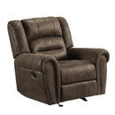 Homelegance Creighton Glider Fabric Recliner 9467BR-1 IMAGE 2