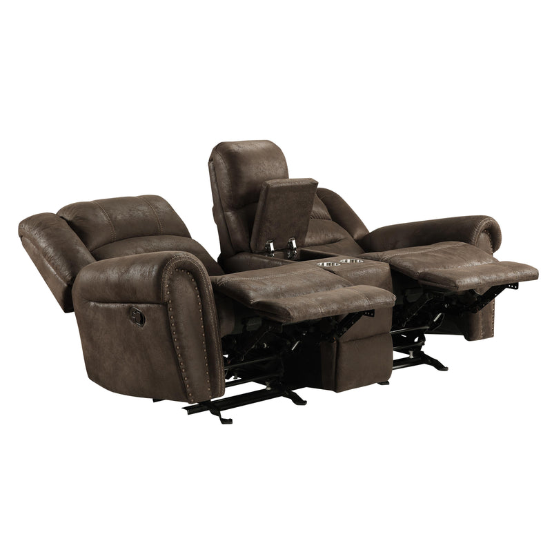 Homelegance Creighton Reclining Fabric Loveseat 9467BR-2 IMAGE 4