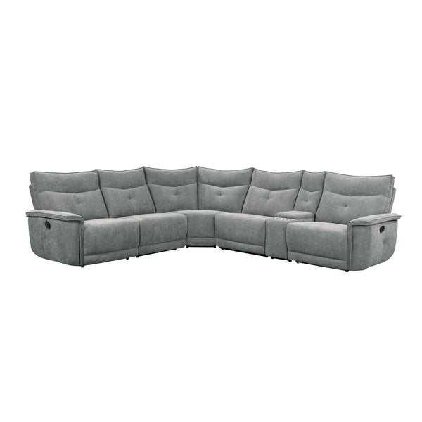 Homelegance Tesoro Power Reclining Fabric 6 pc Sectional 9509DG*6LRRR IMAGE 1