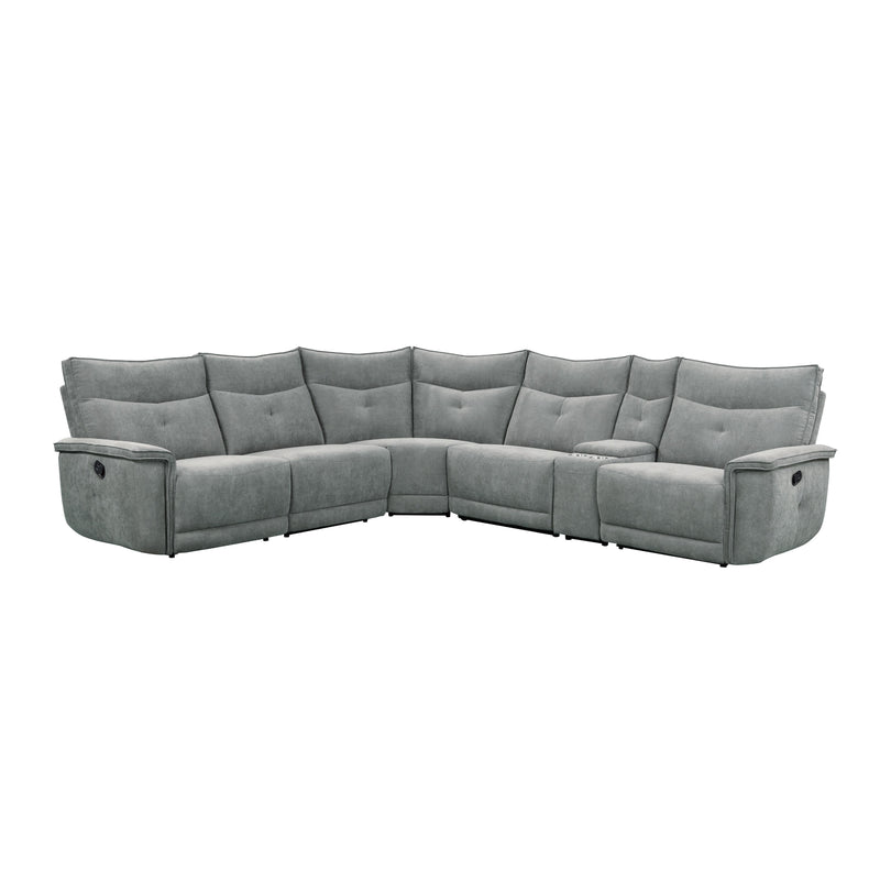 Homelegance Tesoro Power Reclining Fabric 6 pc Sectional 9509DG*6LRRR IMAGE 1