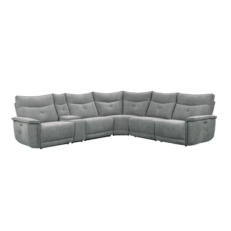 Homelegance Tesoro Power Reclining Fabric 6 pc Sectional 9509DG*6LRRRPWH IMAGE 2