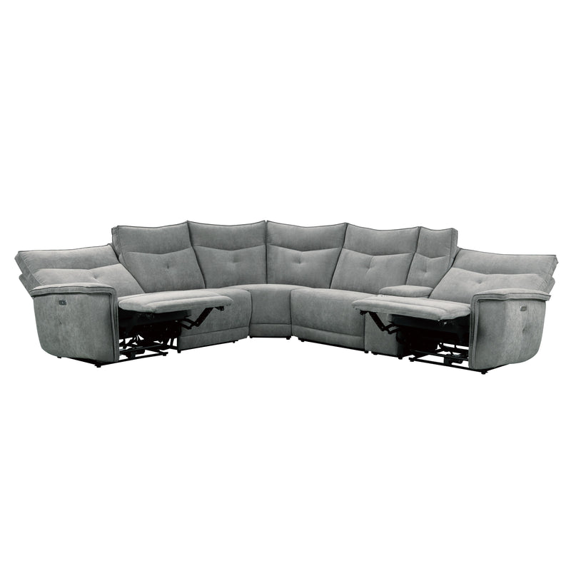 Homelegance Tesoro Power Reclining Fabric 6 pc Sectional 9509DG*6LRRRPWH IMAGE 3