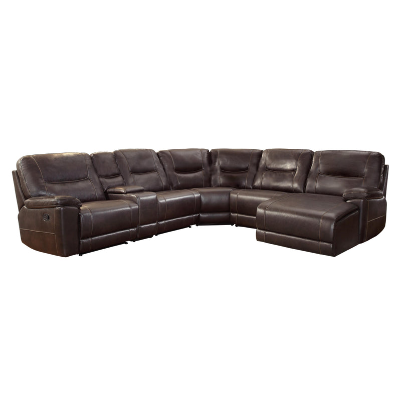 Homelegance Columbus Reclining Leather Match 6 pc Sectional 8490*6LRRC IMAGE 1