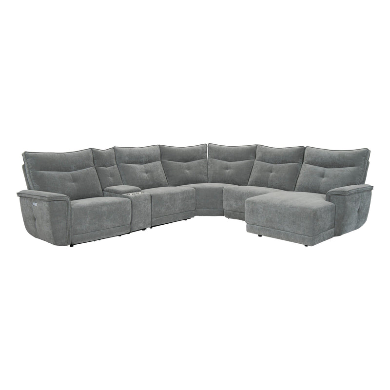 Homelegance Tesoro Power Reclining Fabric 6 pc Sectional 9509DG*6LRPWH5R IMAGE 1