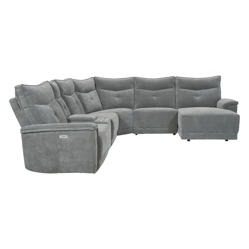 Homelegance Tesoro Power Reclining Fabric 6 pc Sectional 9509DG*6LRPWH5R IMAGE 3