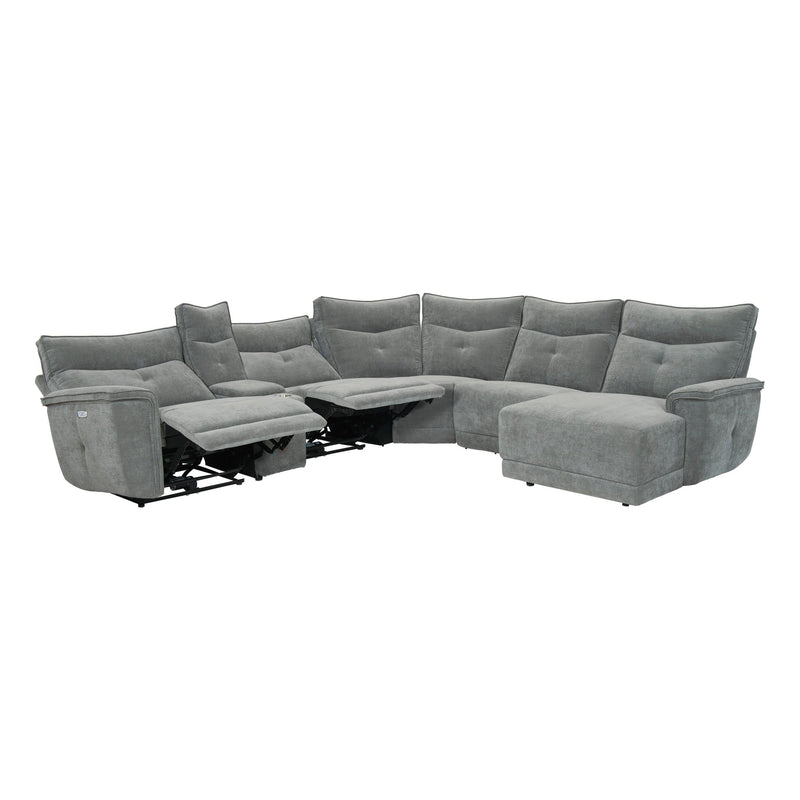 Homelegance Tesoro Power Reclining Fabric 6 pc Sectional 9509DG*6LRPWH5R IMAGE 4