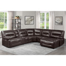 Homelegance Dyersburg Power Reclining Leather Look 6 pc Sectional 9579BRW*6LRRCPW IMAGE 2