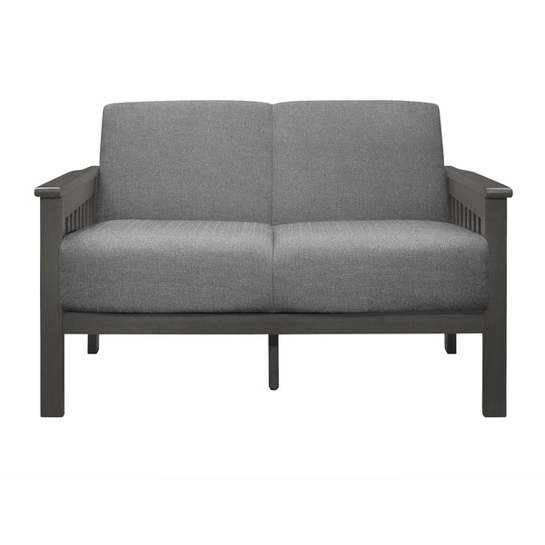 Homelegance Lewiston Stationary Fabric Loveseat 1104GY-2 IMAGE 1