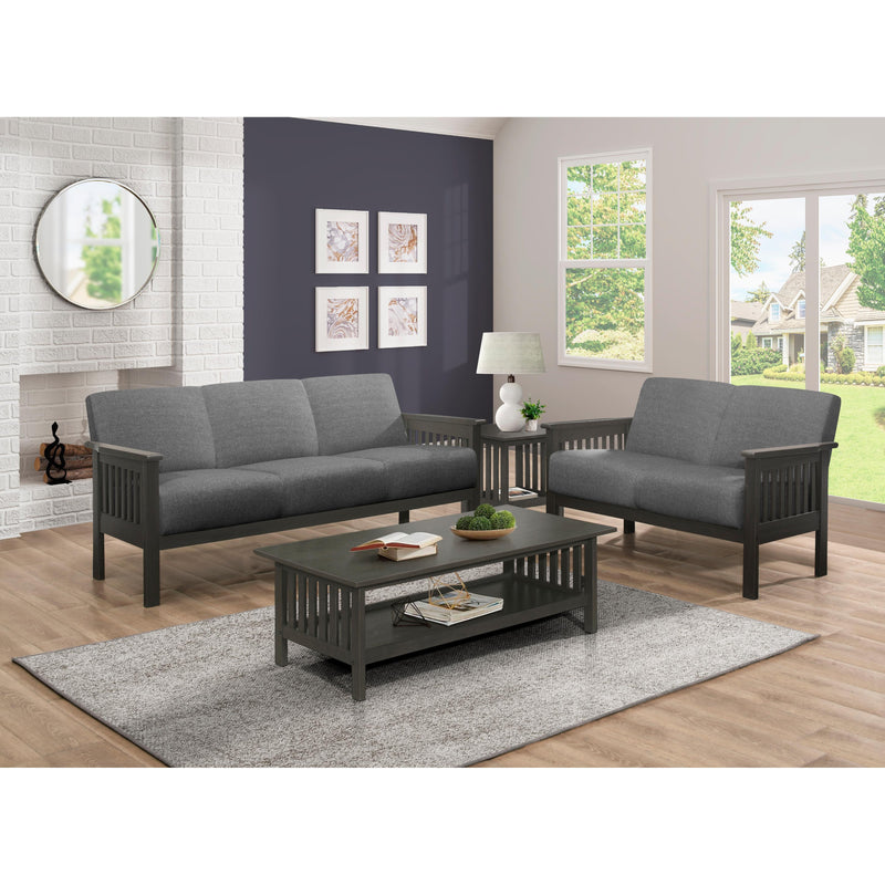 Homelegance Lewiston Stationary Fabric Loveseat 1104GY-2 IMAGE 4
