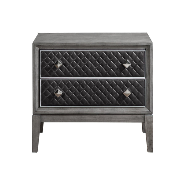 Homelegance West End 2-Drawer Nightstand 1566GY-4 IMAGE 1