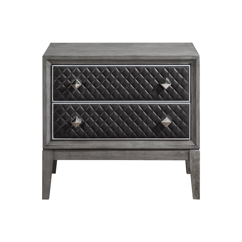 Homelegance West End 2-Drawer Nightstand 1566GY-4 IMAGE 1
