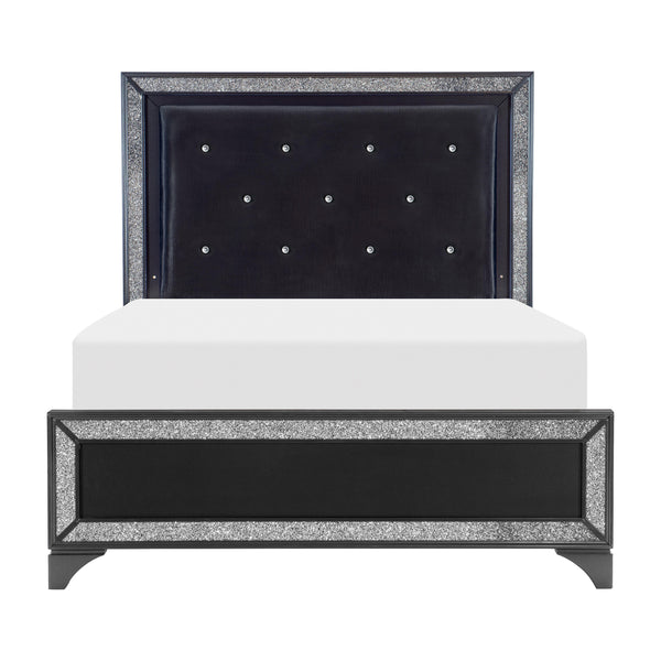 Homelegance Salon Queen Upholstered Panel Bed 1572BK-1* IMAGE 1