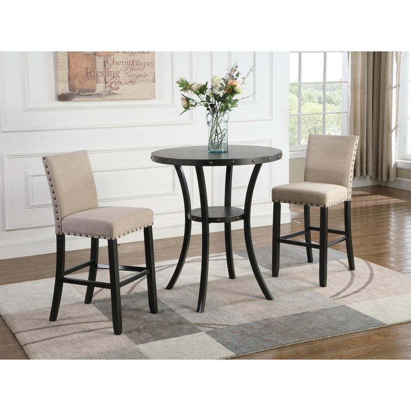 New Classic Furniture Round Crispin Pub Height Dining Table D162-BT-SMK IMAGE 9