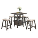 New Classic Furniture Derby 5 pc Counter Height Dinette D3232-52S IMAGE 1