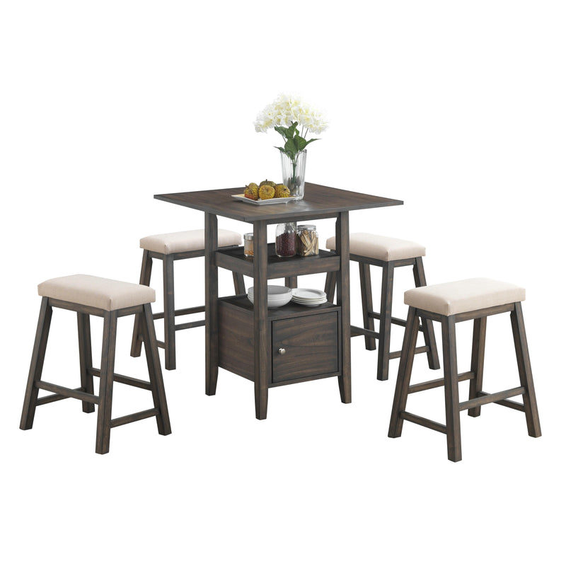 New Classic Furniture Derby 5 pc Counter Height Dinette D3232-52S IMAGE 1