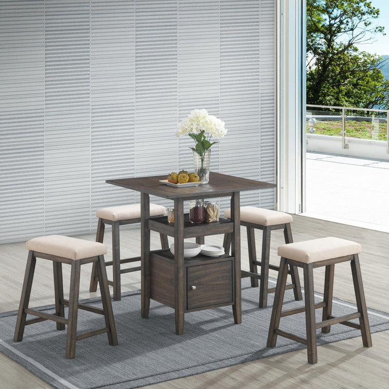 New Classic Furniture Derby 5 pc Counter Height Dinette D3232-52S IMAGE 6